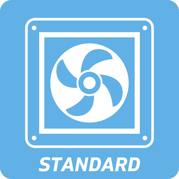 Ventilator med standard tænd/sluk