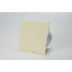 Ventilator med indbygget timer, 100mm/125mm, blankt plexiglas i beige