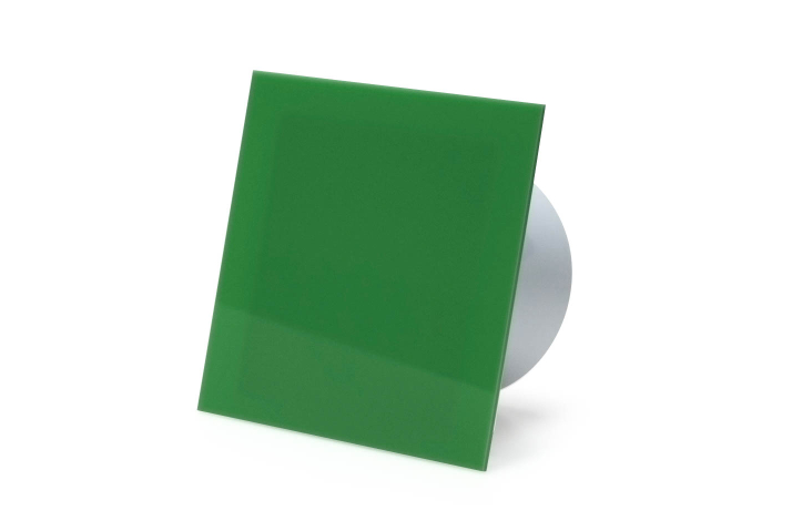 Udsugning, standard tnding, 100mm/125mm, blank grn plexiglas