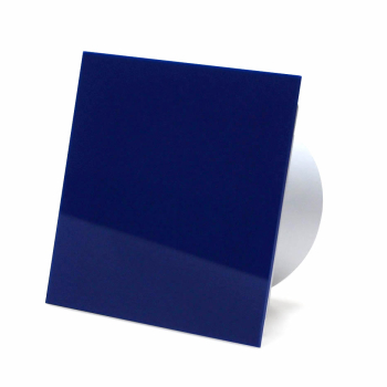 Fugtstyret ventilator (hygrostat), 100mm/125mm, blank plexifront i bl