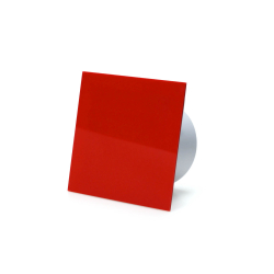 Fugtstyret ventilator (hygrostat), 100mm/125mm, blank plexifront i rd