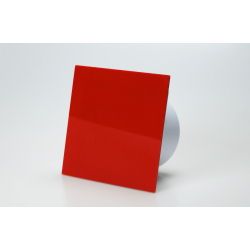 Ventilator med bev�gelsessensor 100mm/125mm, blankt plexiglas panel i r�d