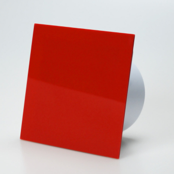 Ventilator med indbygget forsinket timer, 100mm/125mm, blank plexi rd