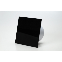 Ventilator med bev�gelsessensor 100mm/125mm, blankt plexiglas panel i sort