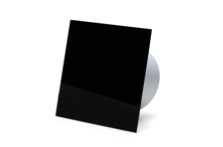 Ventilator, standard tnding, 100mm/125mm, blank sort glasfront