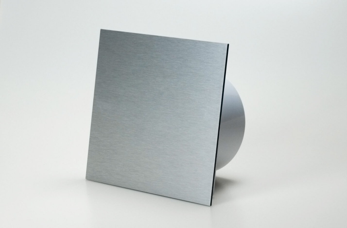 Ventilator med bev�gelsessensor 100mm/125mm, b�rstet aluminium