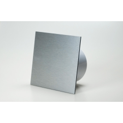 Ventilator med indbygget timer, 100mm/125mm, brstet aluminum