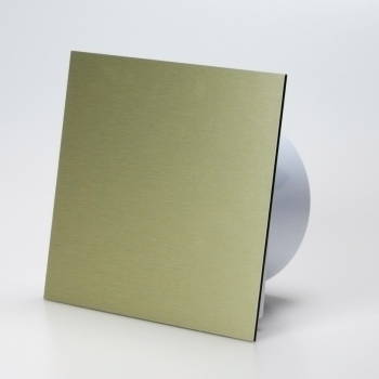 Ventilator med indbygget timer, 100mm/125mm, brstet guldfarvet aluminum