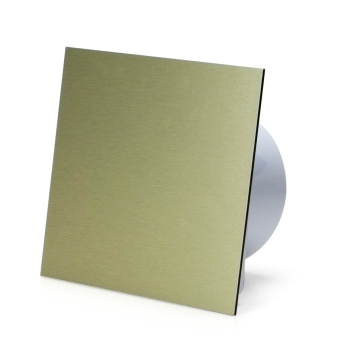 Badevrelsesventilator (hygrostat), 100mm/125mm, brstet guldfarvet alumninium