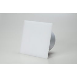 Ventilator med bev�gelsessensor 100mm/125mm, mat plexiglas panel i hvid