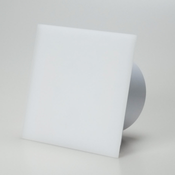 Ventilator med bev�gelsessensor 100mm/125mm, mat plexiglas panel i hvid