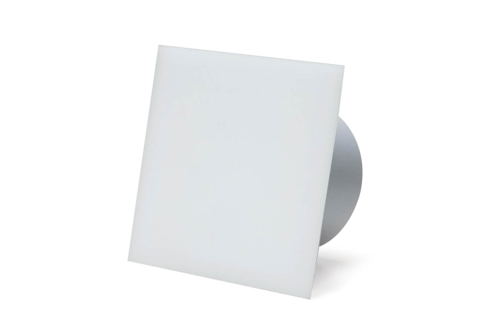 Udsugning, standard tnding, 100mm/125mm, mat hvid plexiglas