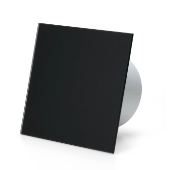 Udsugning, standard tnding, 100mm/125mm, mat sort glasfront