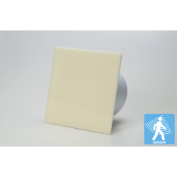 Ventilator med bev�gelsessensor 100mm/125mm, blankt plexiglas panel i beige