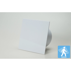 Ventilator med bev�gelsessensor 100mm/125mm, blankt plexiglas panel i hvid