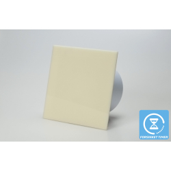 Ventilator med indbygget forsinket timer, 100mm/125mm, blank plexi beige