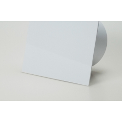 Ventilator med indbygget timer, 100mm/125mm, blankt plexiglas i hvid