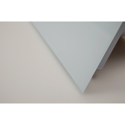 Ventilator til bad (damp/hygrostat), 100mm/125mm, blank hvid glasfront