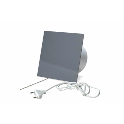 Ventilator med snoretrk, 100mm/125mm, plexiglas gr