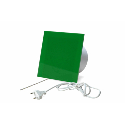 Ventilator med snoretrk, 100mm/125mm, plexiglas grn
