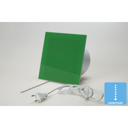 Ventilator med snoretrk, 100mm/125mm, plexiglas grn