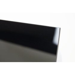 Ventilator med snoretrk, 100mm/125mm, blank sort glasfront