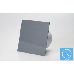 Ventilator med indbygget timer, 100mm/125mm, blankt plexiglas i gr