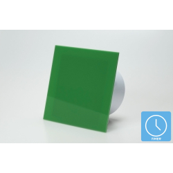 Ventilator med indbygget timer, 100mm/125mm, blankt plexiglas i grn