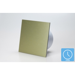 Ventilator med indbygget timer, 100mm/125mm, brstet guldfarvet aluminum