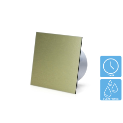 Badevrelsesventilator (hygrostat), 100mm/125mm, brstet guldfarvet alumninium