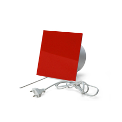 Ventilator med snoretrk, 100mm/125mm, plexiglas rd