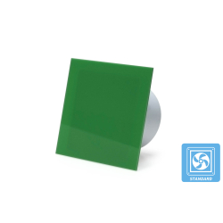 Udsugning, standard tnding, 100mm/125mm, blank grn plexiglas