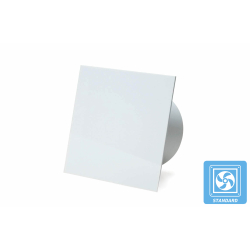 Udsugning, standard tnding, 100mm/125mm, blank hvid plexiglas