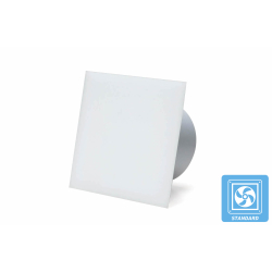 Udsugning, standard tnding, 100mm/125mm, mat hvid plexiglas