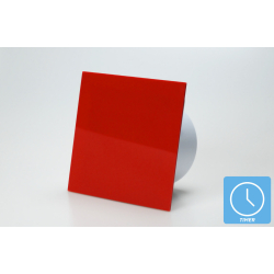 Ventilator med indbygget timer, 100mm/125mm, blankt plexiglas i rd